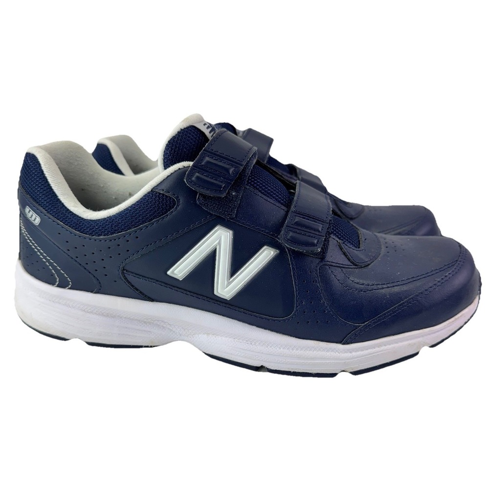 New Balance 411 Walking Shoes MW411HSN Navy Hook Loop Strap Mens 10